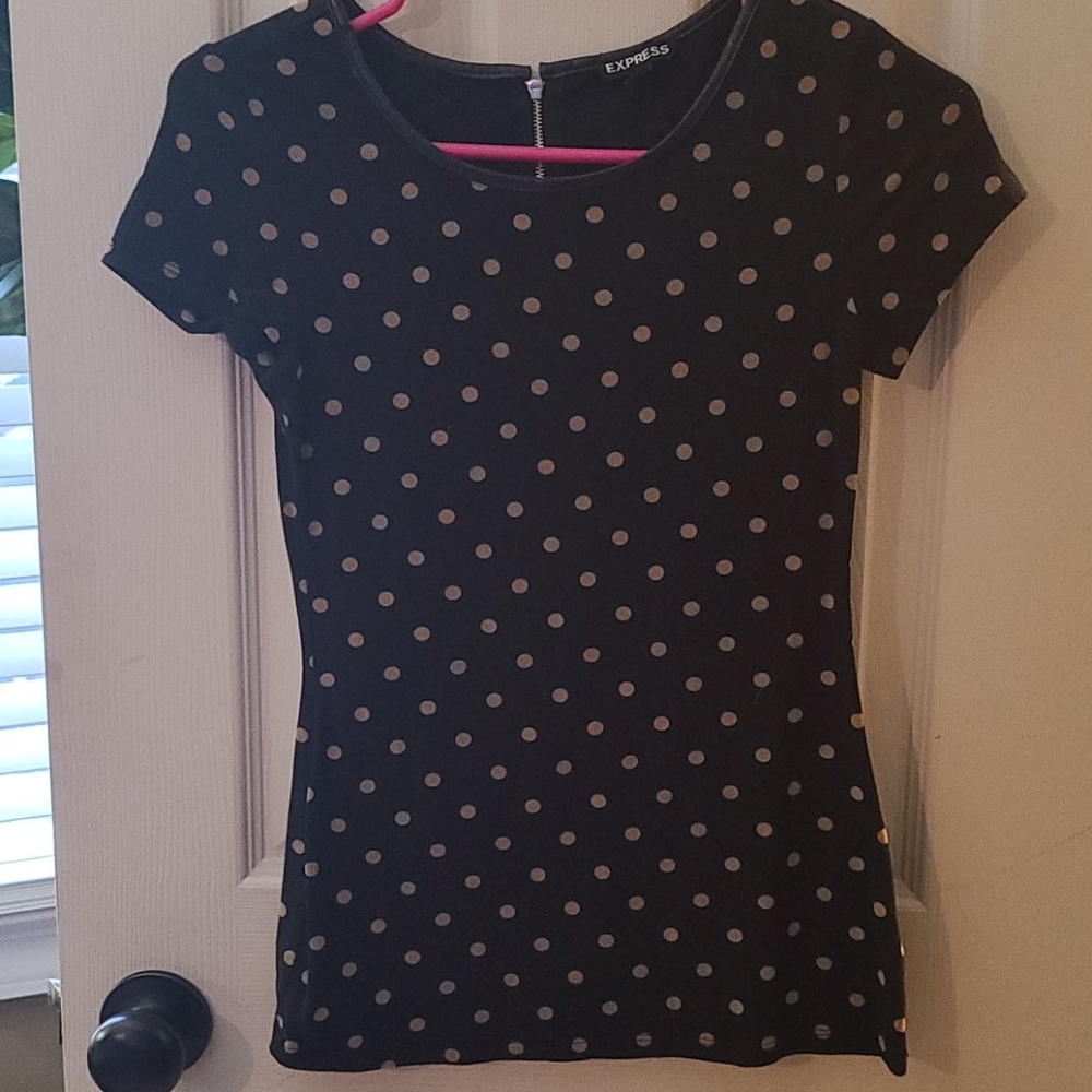 Express polka dot blouse